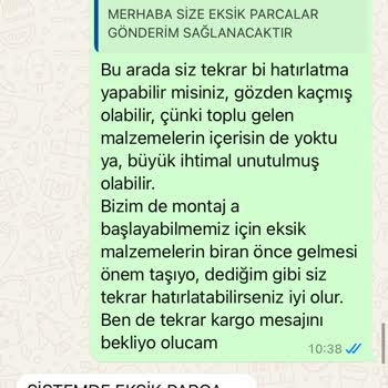 Eksik Gönderilen Sera Demiri Ve Sürekli Oyalama
