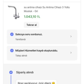 Hepsiburada'da Musluk Siparişi Krizi: Çözüm Bekleyen Müşteri