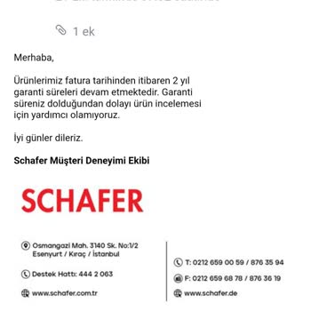 Schafer Tava Setinde Kaplama Sorunu Ve Garanti Desteği Eksikliği