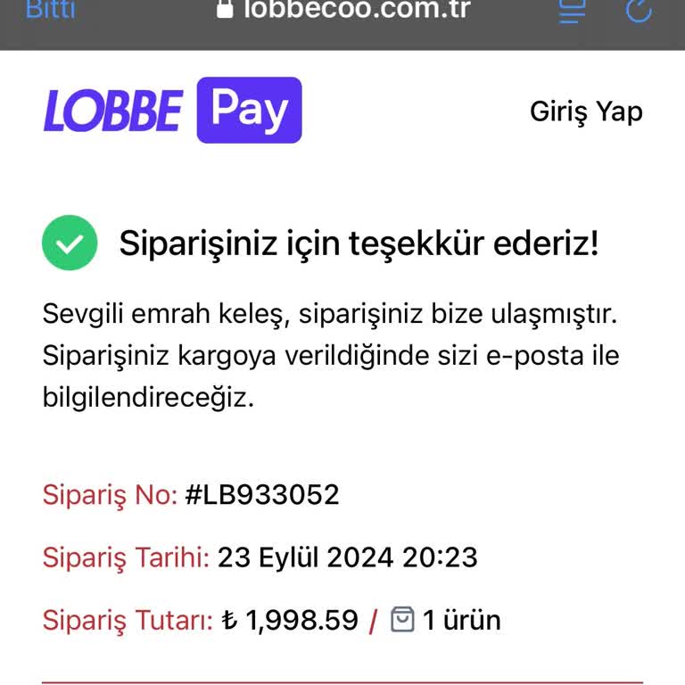 Lobbeco 30 Gündür Kargoya Verilmeyen Sipariş Ve Ulaşılamayan Müşteri Hizmetleri