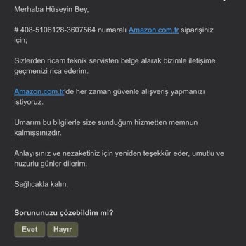 Amazon'dan Alınan Üründe Seri Numarası Sorunu Ve İade Süreci