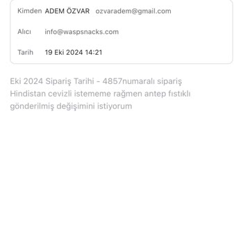 Yanlış Ürün Gönderimi Ve İletişimsizlik