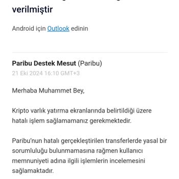 Paribu'da Tezos Ağı Üzerinden Gönderilen Paranın Hesaba Geçmemesi