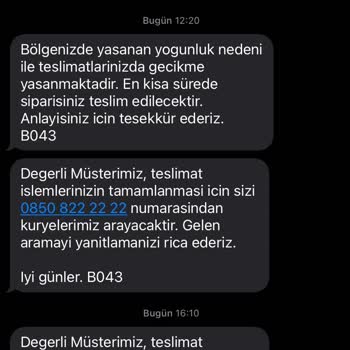 Teslimat Gecikmeleri Ve İletişim Sorunlarıyla Mağduriyet
