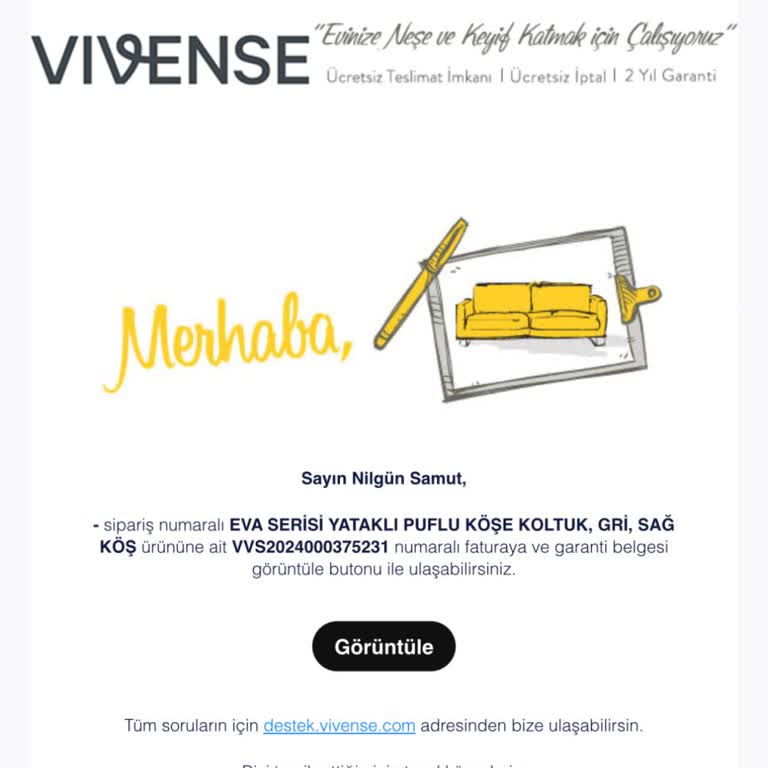 Vivense Müşteri Hizmetlerine Ulaşamama Sorunu