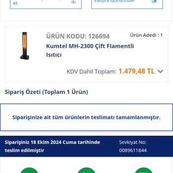 Avansas'tan Aldığım Kumtel Isıtıcıda Yaşadığım Sorun Ve Destek Eksikliği