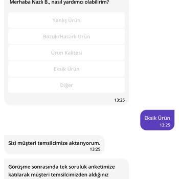 Geç Gelen Ve Eksik Sipariş Sorunu