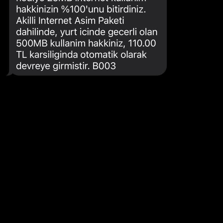 Faturalı Pakette İstenmeyen Ek Ücretlendirme