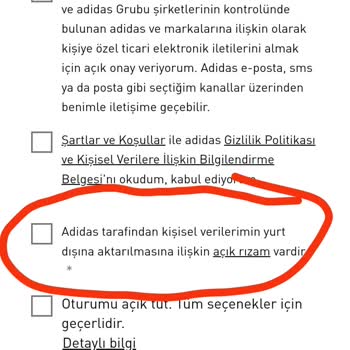 Adidas'ın Zorunlu Kişisel Bilgi Onayı Sorunu