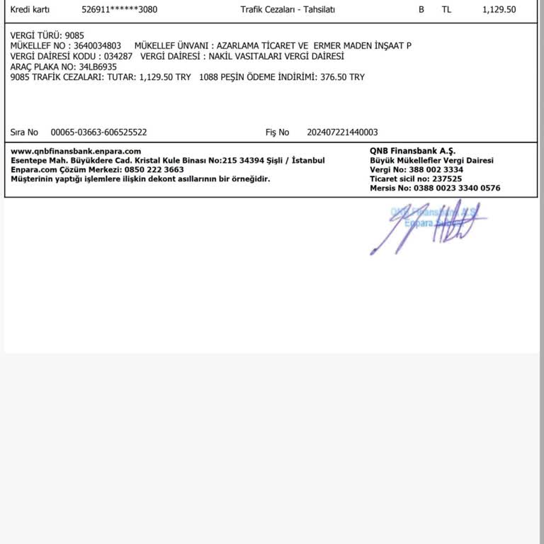 Ödenmeyen Trafik Cezası Ve Enpara'nın İlgisizliği