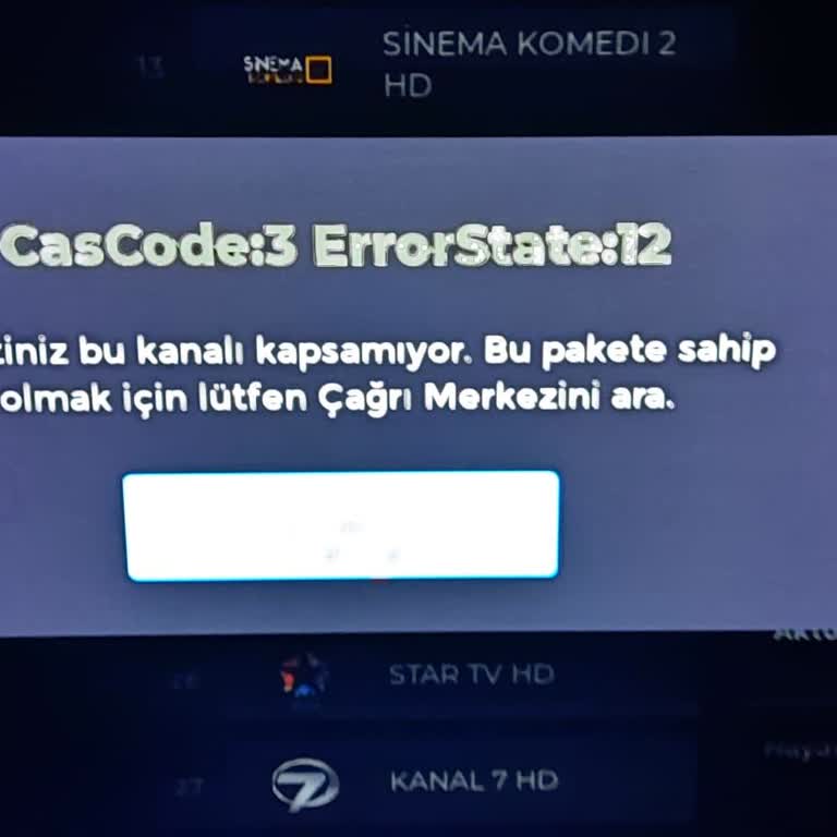 Kablo TV Hatası Ve Yetersiz Müşteri Hizmetleri
