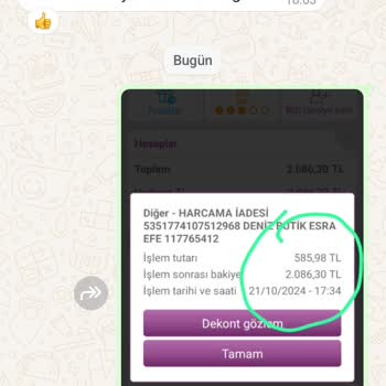 Deniz Butik'ten Eksik İade Ücreti Sorunu