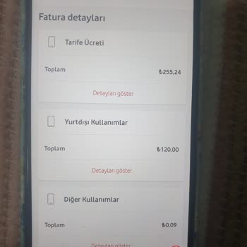Vodafone'dan Yetersiz Fatura Bilgilendirmesi
