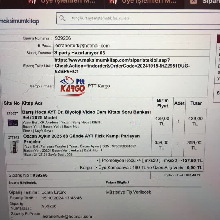 Teslim Edilmeyen Sipariş Ve İletişimsizlik Sorunu