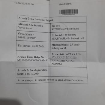 Kısa Sürede Deforme Olan Ayakkabı