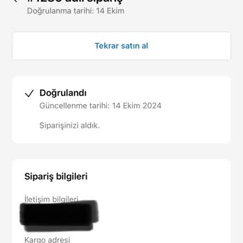 Sipariş Sonrası Sessizlik