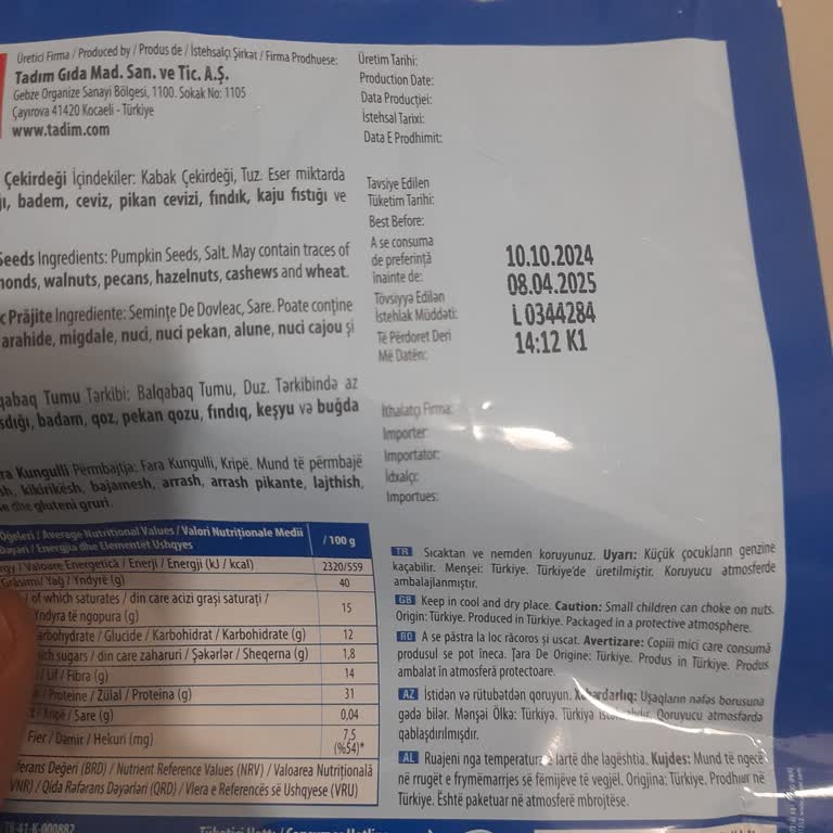 Tadım Kabak Çekirdeği Kalitesindeki Düşüş