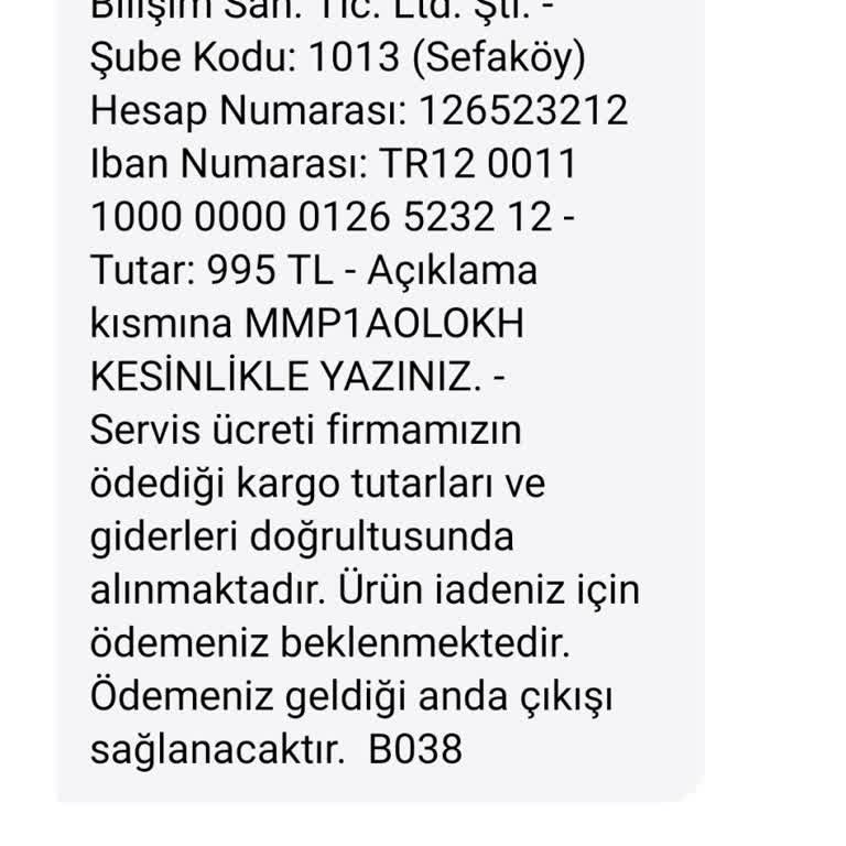 Yanıltıcı Servis Ücreti Ve İletişim Sorunları