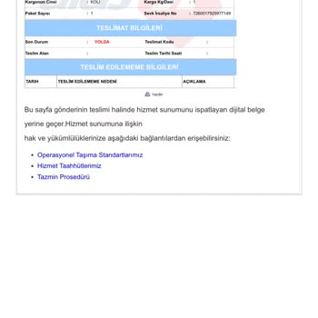 Aras Kargo Kurtuluş Şubesi: İletişimsizlik Ve İade Sorunu