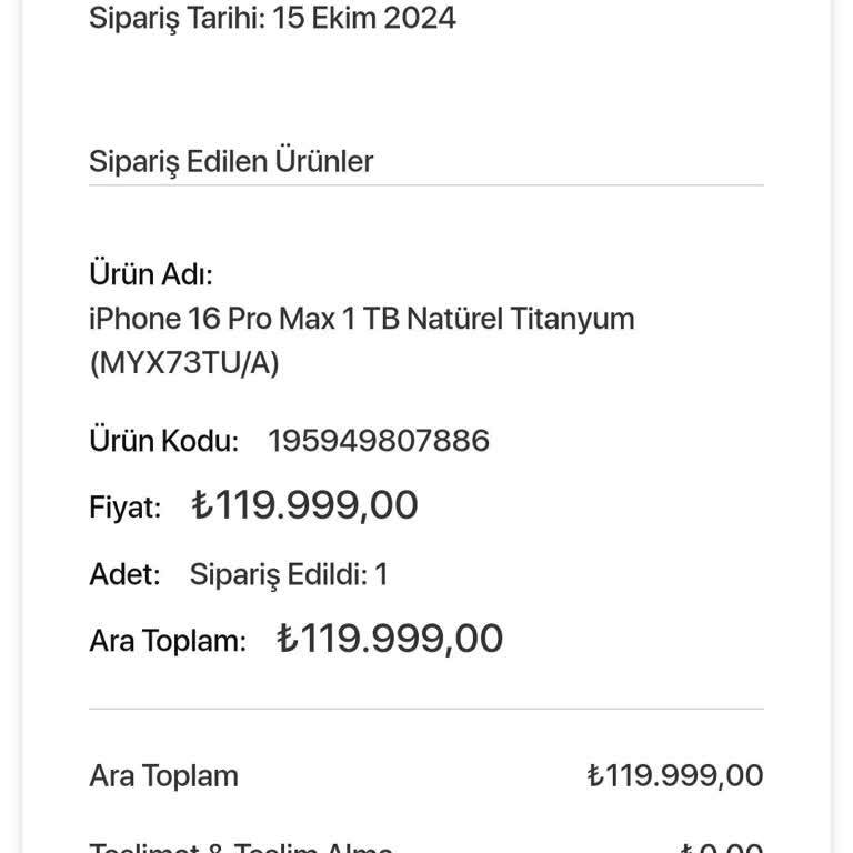 İptal Edilemeyen Sipariş Mağduriyeti