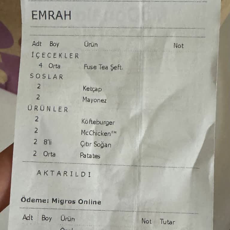 Yalıkavak McDonald's Sipariş Sorunu
