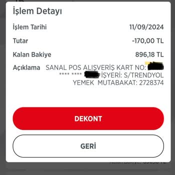 Trendyol Yemek Siparişi Ve İade Sorunu