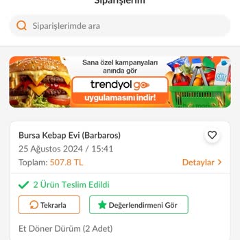 Trendyol Yemek Siparişi Ve İade Sorunu