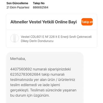 İndirimli Derin Dondurucu Teslimat Sorunu Ve İade Yanılsaması