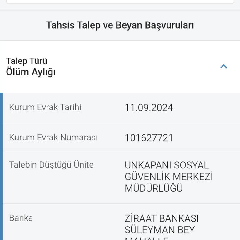 Ölüm Aylığı Başvurusunda Gecikme