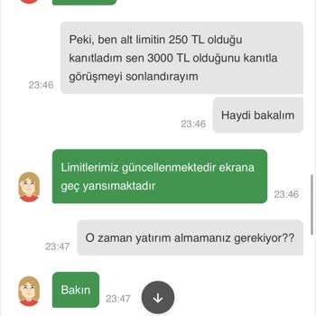 Yanıltıcı Alt Limit Bilgisi Ve Hesap Engeli