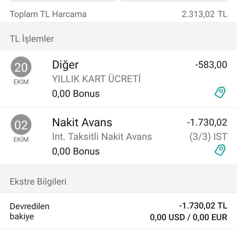 Kredi Kartı Üyelik Ücreti İadesi Talebi