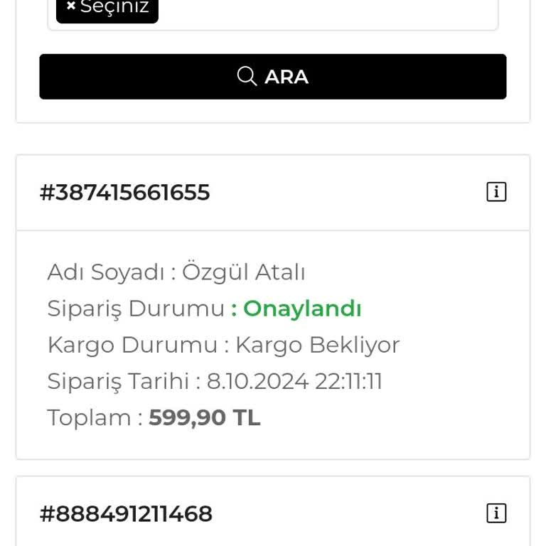 Sipariş Teslim Edilmedi Ve İade Yapılmadı