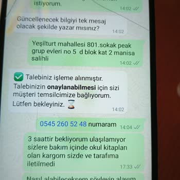 Kargoist İle İletişim Sorunu Ve Kitapların Gecikmesi