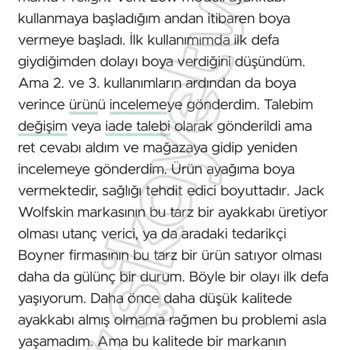 Boyner'den Aldığım Ayakkabının Boya Sorunu Çözülemiyor!