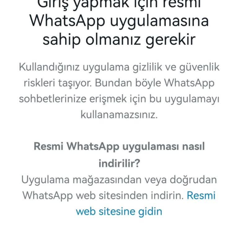 WhatsApp Business Uygulamasında Giriş Sorunu
