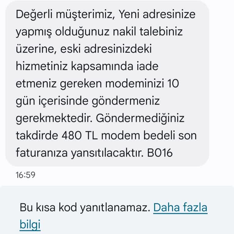 Modem İadesi Sonrası Haksız Ceza Ücreti