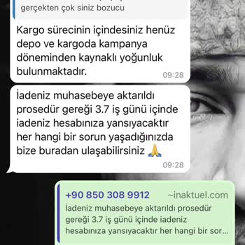 İnaktüel Firmasından Sipariş Ve İade Sorunsalı
