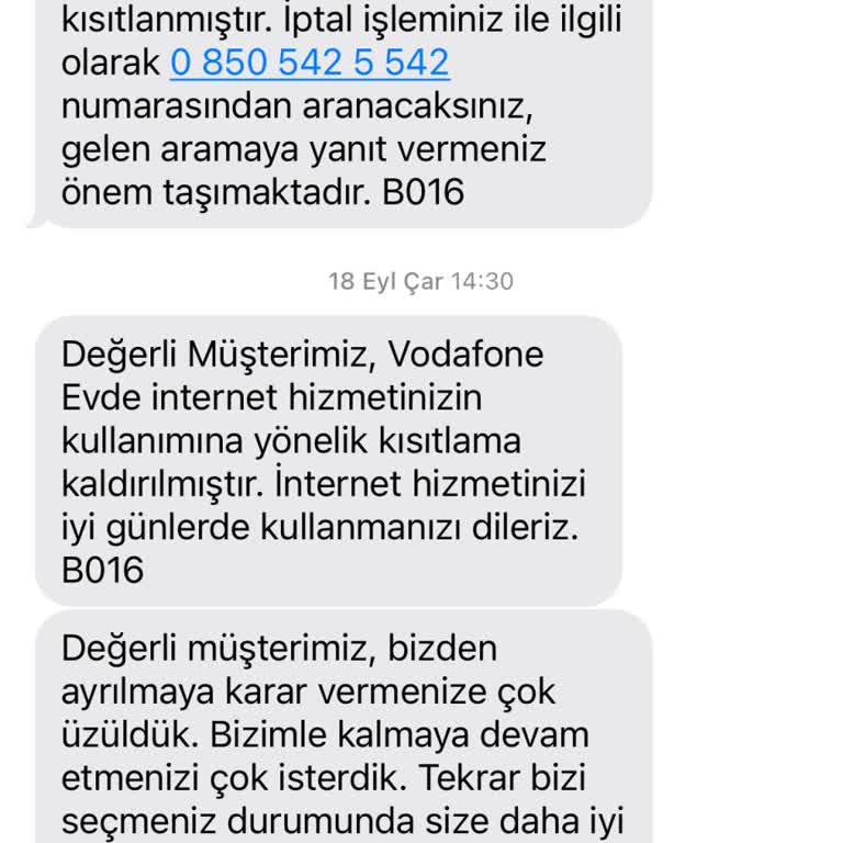 Vodafone İptal Sürecinde Yaşanan Sorunlar Ve Kayıt Eksikliği