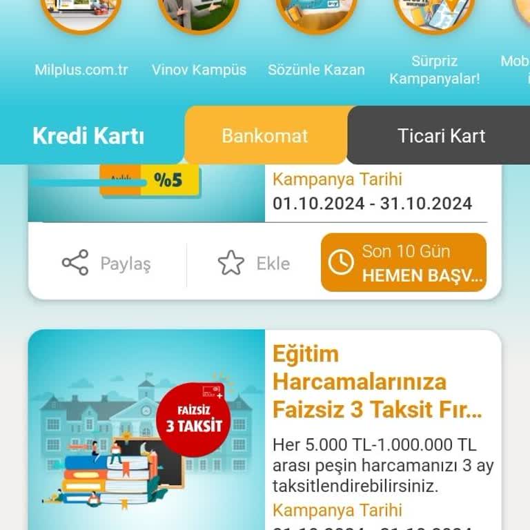 VakıfBank Eğitim Harcaması Taksit Sorunu