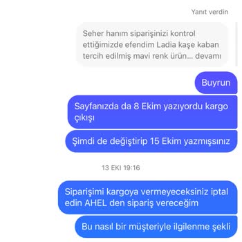 Sipariş Gecikmesi Ve İletişim Sorunu