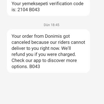Yemek Sepeti'nde Sipariş İptali Ve Fiyat Artışı Mağduriyeti