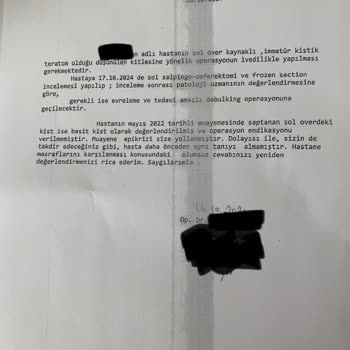 Türkiye Sigorta'nın Ameliyat Masrafını Karşılamaması