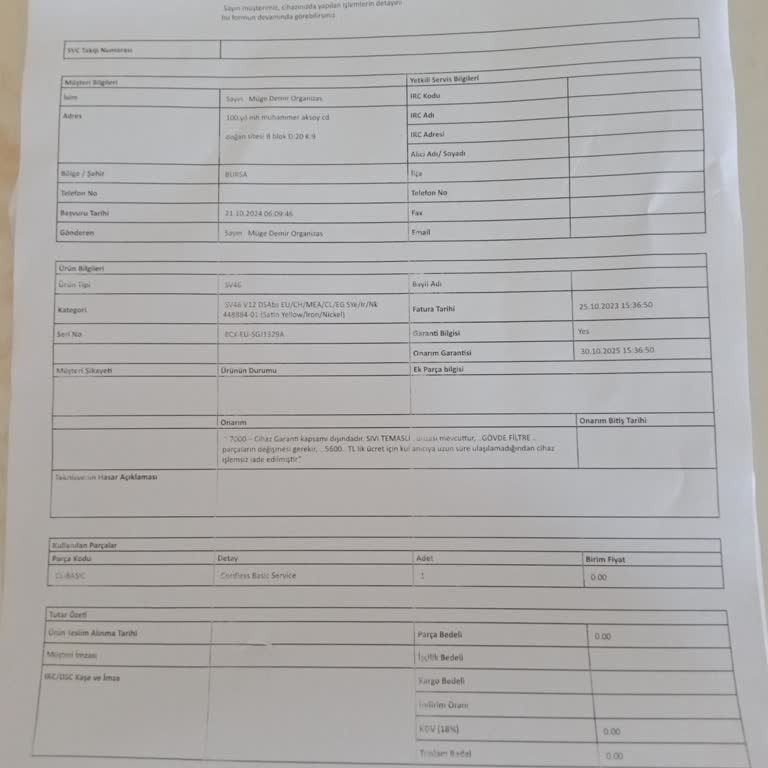 Garanti Kapsamında Sorunlu Süpürge Ve İlgisiz Hizmet
