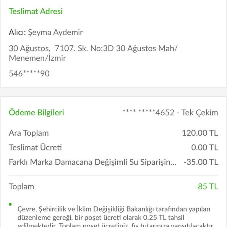 Teslim Edilmeyen Su Siparişi Ve İade Sorunu