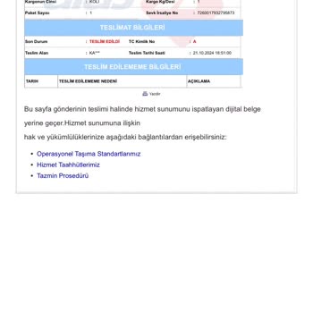 Kayıp Kargo Mağduriyeti