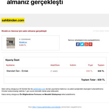 Yanlış Kategori Nedeniyle Yayından Kaldırılan Emlak İlanı Ve Müşteri Hizmetleri Sorunu