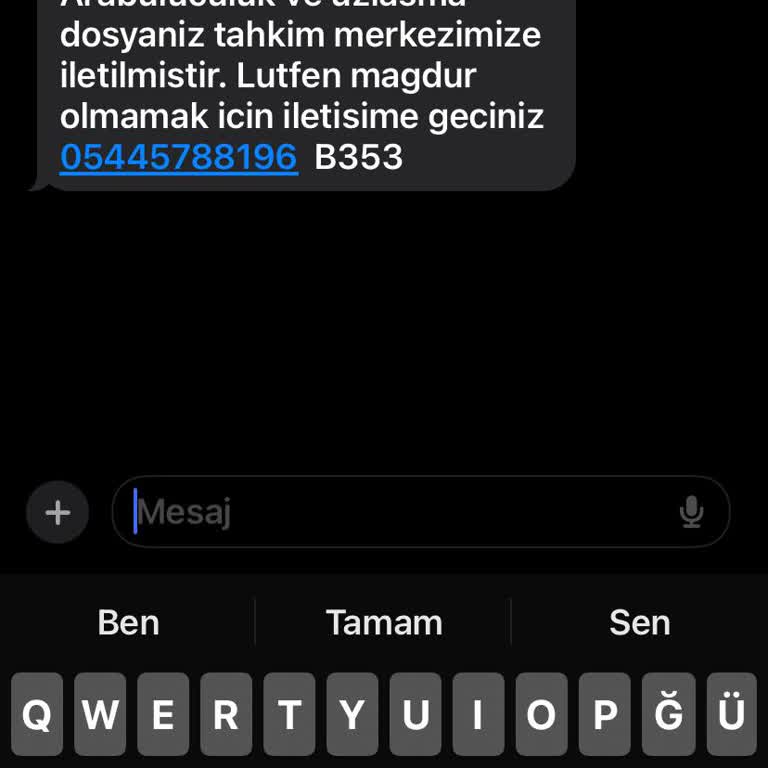 Yanıltıcı SMS İle İlgili Şikayet