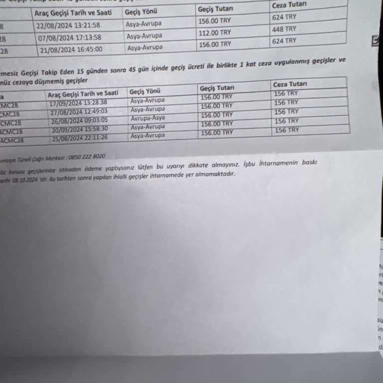 Avrasya Tüneli Geçişlerinde Bilgilendirme Eksikliği