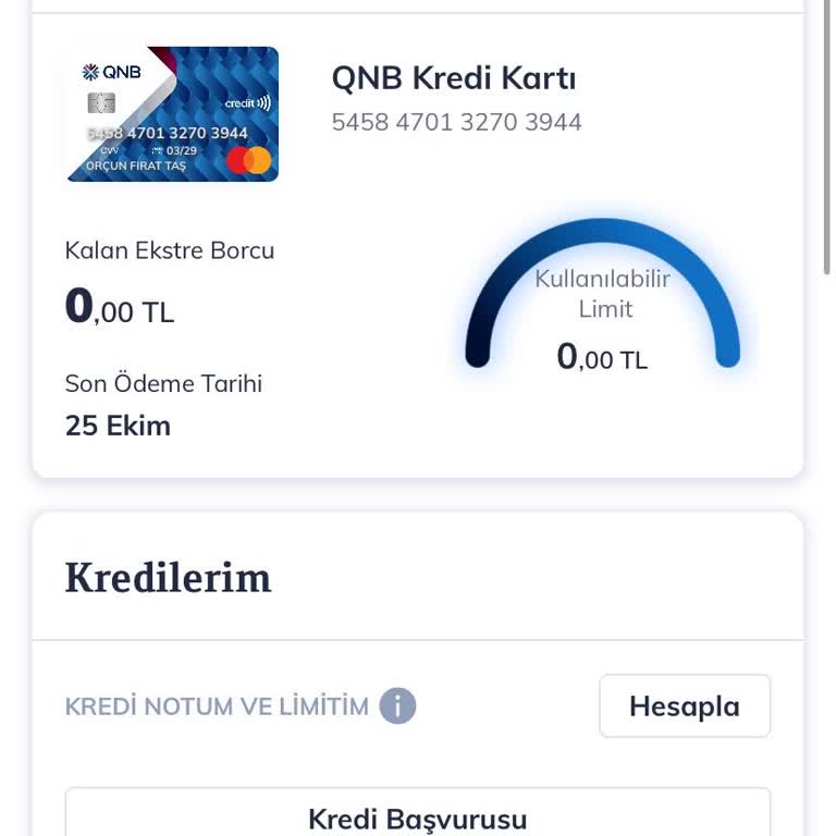 Kredi Kartı Kullanımının Gecikmesi