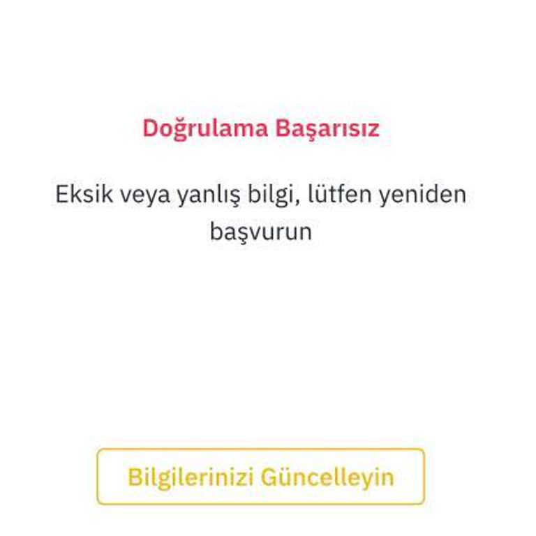 Kimlik Doğrulama Sorunu: Selfie Kabul Edilmiyor